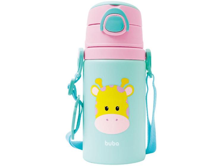 Imagem de Garrafa Infantil com Canudo 450ml Buba Animal Fun - Girafa