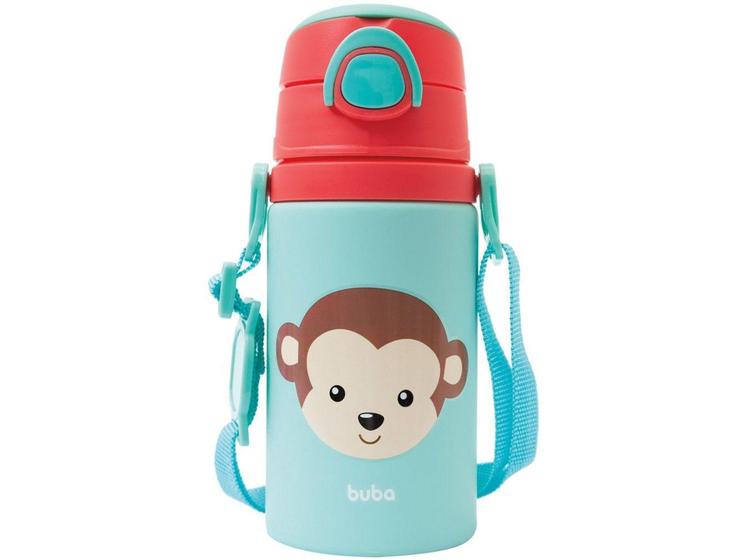 Imagem de Garrafa Infantil com Canudo 450ml Buba Animal Fun - Macaco