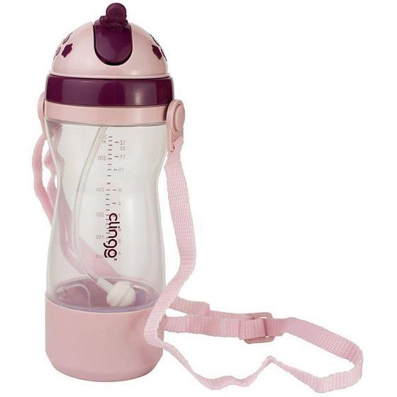 Imagem de Garrafa Infantil com Porta Biscoito 240ML Clingo