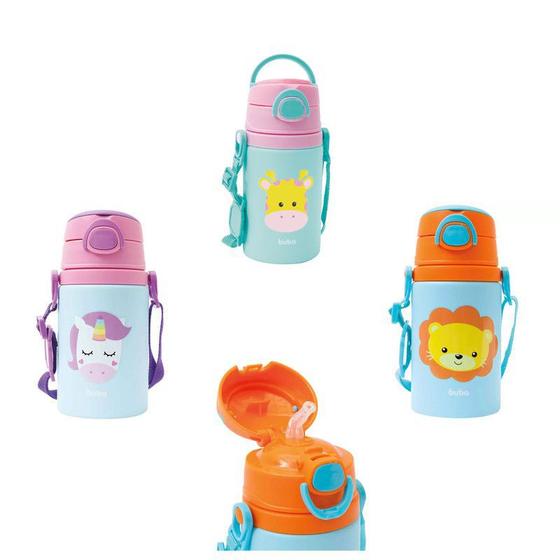 Imagem de Garrafa Infantil de Alumínio 400ml Buba Baby Tampa com Trava