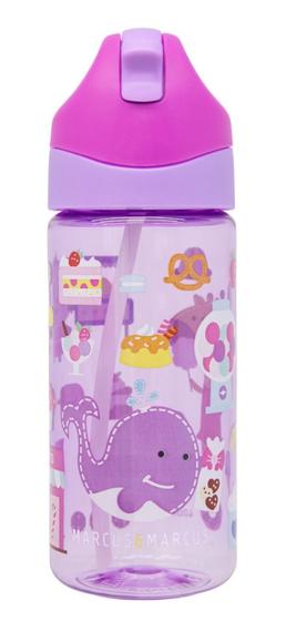 Imagem de Garrafa Infantil em Tritan Antigermes 400ml Doces Lilas - Marcus & Marcus