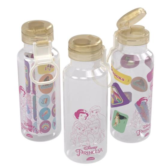 Imagem de Garrafa infantil Fun Princesas com adesivos 600ml Plasutil ref. 16688