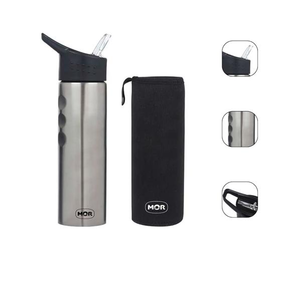 Imagem de Garrafa Inox 750ml Com Capa Neoprene Sport To Go Mor 