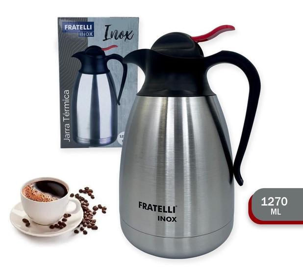 Imagem de Garrafa Jarra Térmica Inoxidável Para Café E Chás 1270Ml