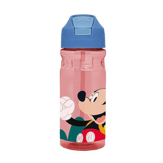 Imagem de Garrafa Líquido Canudo Infantil 600Ml Mickey