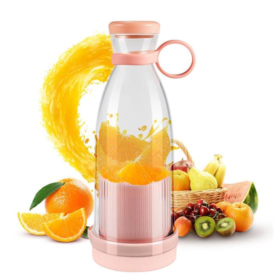 Imagem de Garrafa Mixer Liquidificador Misturador Juice 300ml Portátil Processador Multifuncional Recarregável Carregamento via USB