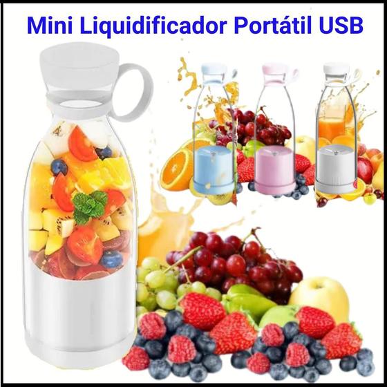 Garrafa Mixer Mini Liquidificador Copo Portátil 380ml Menor preço em Garrafa Mixer Mini Liquidificador Copo Portátil 380ml