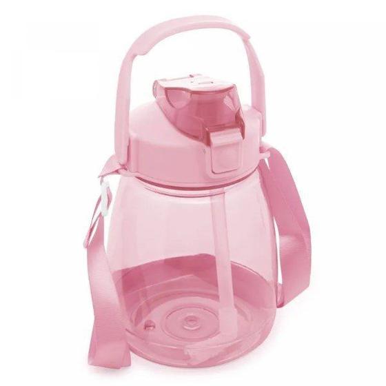 Imagem de Garrafa Multiuso Rosa Alça Dupla 