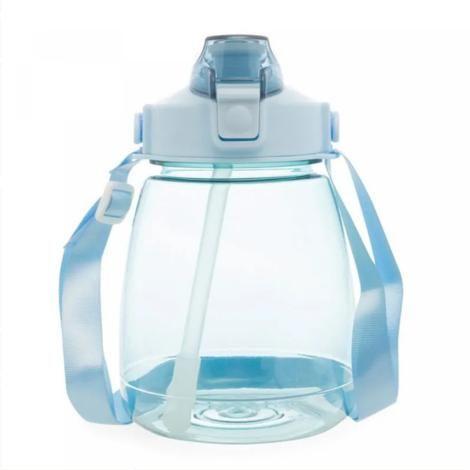 Imagem de Garrafa P/ Água com Adesivo e Alça Dupla Azul 1200ml - Lyor