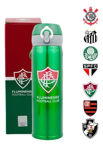 Imagem de Garrafa Palmeiras Inox Squeeze Termica Cafe Agua Oficial