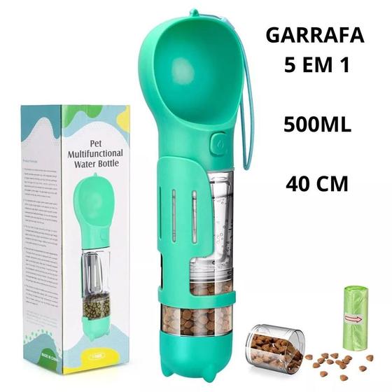 Imagem de Garrafa pet revolucionária para passeio 500ml multifuncional 5 em 1 