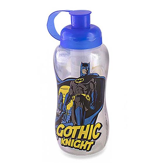 Imagem de Garrafa plástica Batman com tubo de gelo 550ml Plasduran