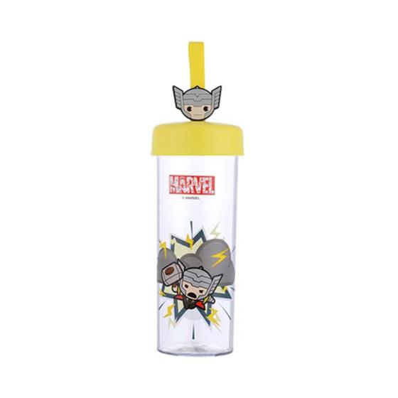 Imagem de Garrafa plástica coleção marvel thor 450ml  tamanho 22 cm.