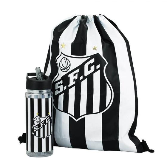 Imagem de Garrafa Plástico 450ml Com Mochila Tipo Saco - Santos