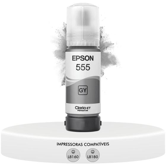 Imagem de Garrafa Refil de Tinta Original Epson Ecotank T555 T554 Compatível L8160 L8180 - MAGALU