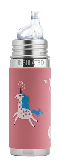 Imagem de Garrafa Sippy Pura Kiki Isolada em Aço Inoxidável 260mL Unicórnio