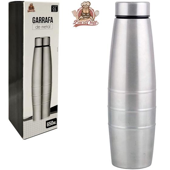 Imagem de Garrafa squeeze de inox com tampa 650ml bons cheff