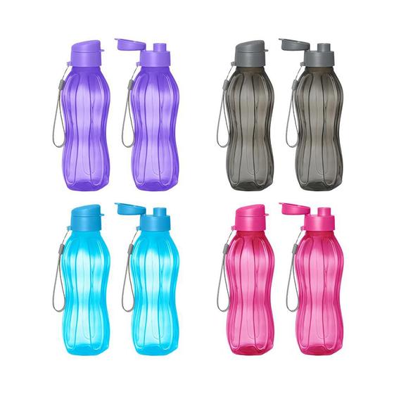 Imagem de Garrafa Squeeze Fitness Colors Sortidas 900ml 26Cm Com Bico