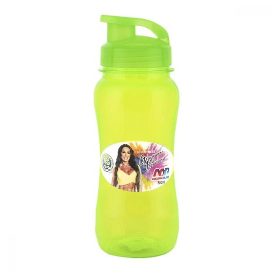 Imagem de Garrafa Squeeze Linha Fitness de Plástico Garrafão Galão Agua Ideal Academia Treino Esporte Garrafinha Infantil 500ml