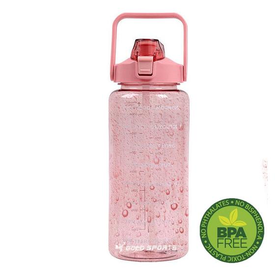 Imagem de Garrafa Squeeze Plástica Gold Sports Translucida Fitness II - BPA- FREE  - 2000ml