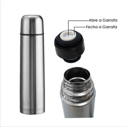 Imagem de Garrafa Termica 500 Ml Inox Inquebravel Cafe Agua Sucos