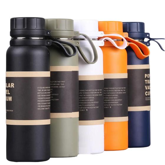 Garrafa Térmica 800ML Squeeze Dupla Camada Vácuo Inquebrável Academia Camping Bebida Gelada Menor preço em Garrafa Térmica 800ML Squeeze Dupla Camada Vácuo Inquebrável Academia Camping Bebida Gelada