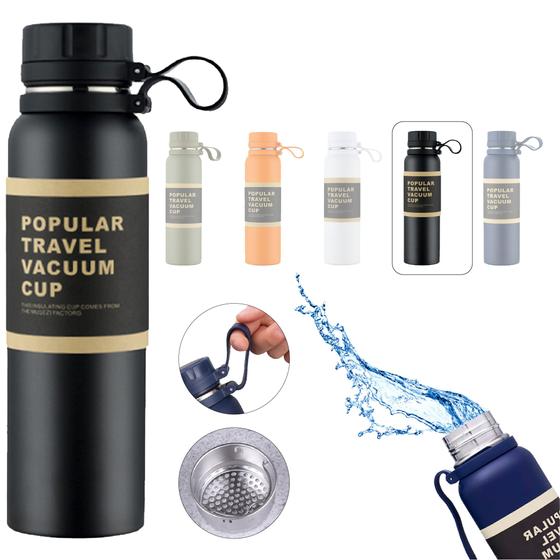 Garrafa Térmica 850ml De Aço Inox Para Água Café Suco Chá Conversa Líquido