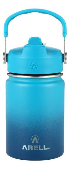 Imagem de Garrafa termica agua gelada ou quente straw flask 355ml ocean blue pequena