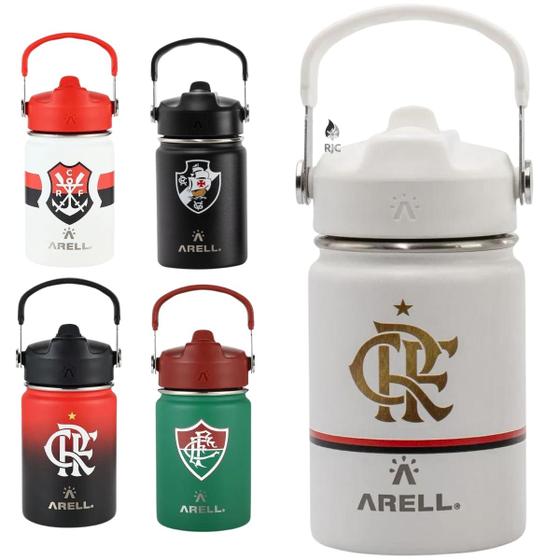 Imagem de Garrafa Térmica Arell Straw Flask 355ml Flamengo Fluminense  Vasco
