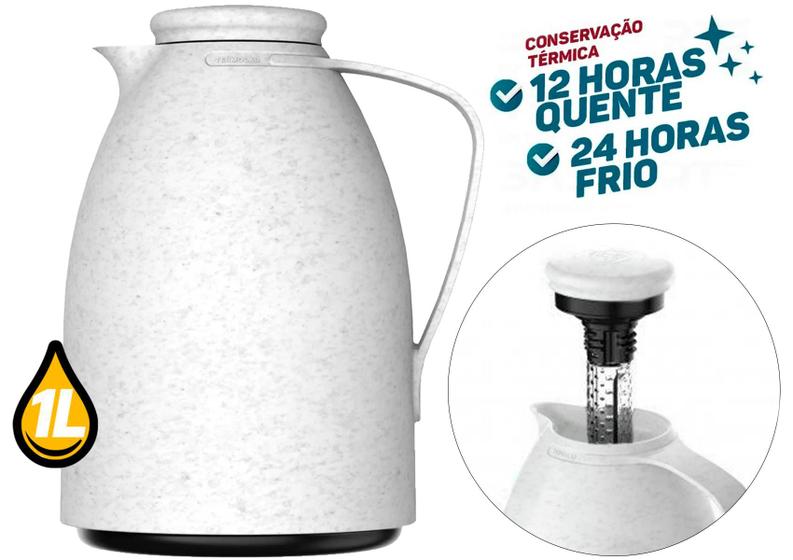Garrafa Térmica Bule Luna Com Infusor 1 Litro Termolar Menor preço em Garrafa Térmica Bule Luna Com Infusor 1 Litro Termolar