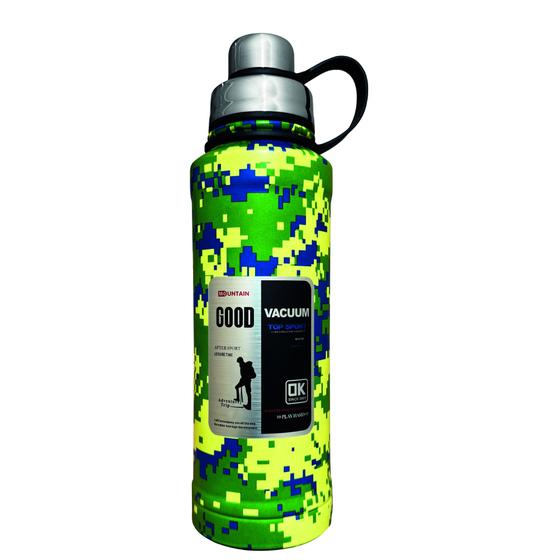 Imagem de Garrafa Térmica Camuflada 750ml Alça Reforçada Aço Inox À Prova de Suor 750ml