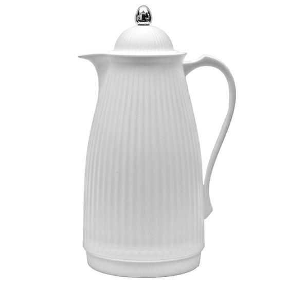 Imagem de Garrafa Termica Classica Com Alça Ergonômica Para Cha/cafe Branca 1L Com Vedação - Mimo Style