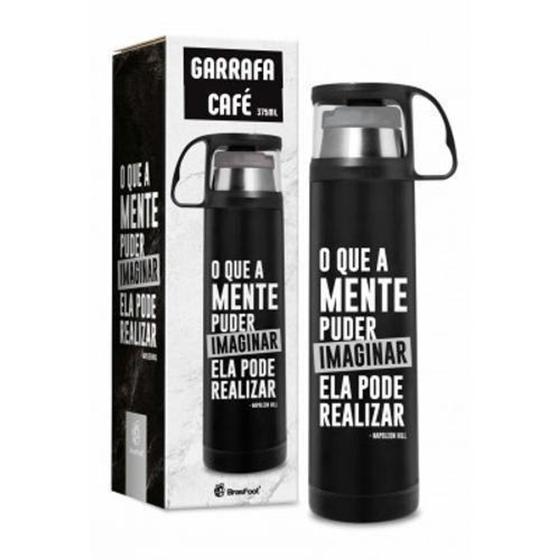Imagem de Garrafa Térmica Com Caneca 475Ml O Que A Mente Imaginar - Brasfoot