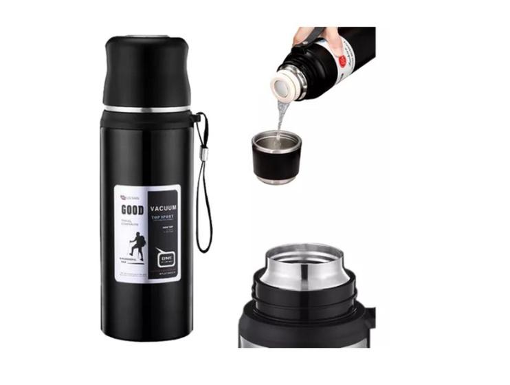 Imagem de Garrafa Térmica Com Dupla Camada De Isolamento Inox 800 Ml