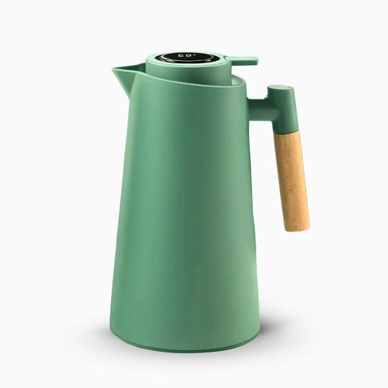 Imagem de Garrafa Térmica com Termômetro 1L Verde