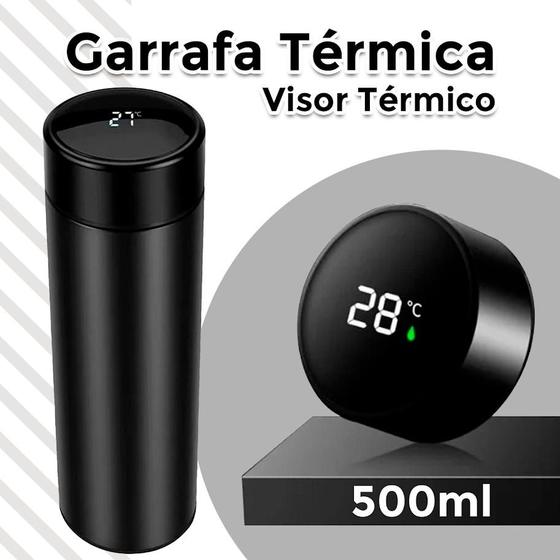 Imagem de Garrafa Térmica de 500ml com Sensor de Temperatura A escolha perfeita para quem ama bebidas quentes