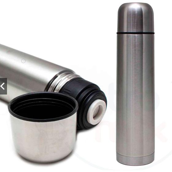 Garrafa Térmica de Aço Inox 1 Litro Inquebrável Squeeze Isotérmica Para Café Água Quente e Bebidas Geladas Camping Academia Vaccum Flask Ingá Menor preço em Garrafa Térmica de Aço Inox 1 Litro Inquebrável Squeeze Isotérmica Para Café Água Quente e Bebidas Geladas Camping Academia Vaccum Flask Ingá