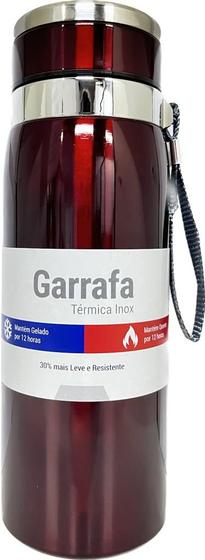 Imagem de Garrafa termica de inox 800ml -  interponte vermelha