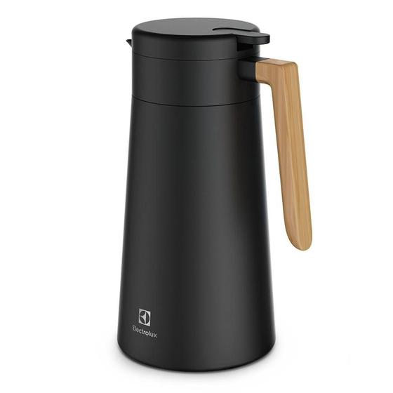 Imagem de Garrafa Térmica Electrolux 1,8L Preta Fosca Sense Com Bico Corta Pingos
