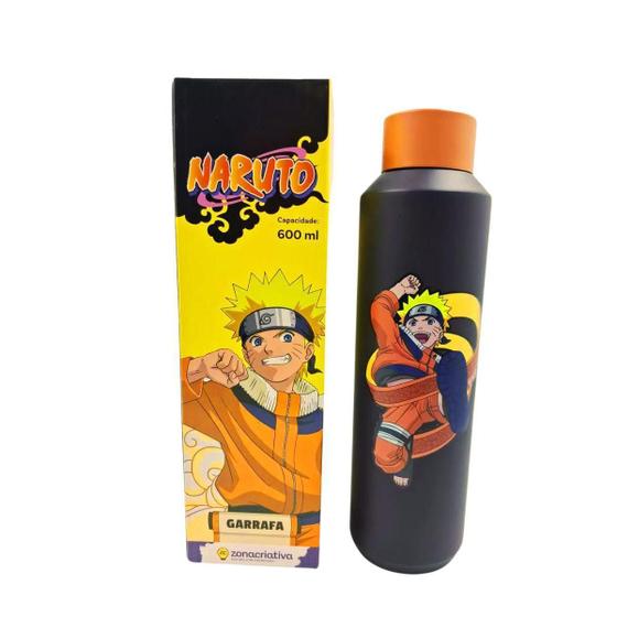 Imagem de Garrafa Térmica Emborrachada 600Ml Naruto