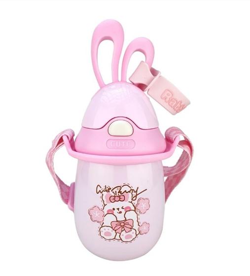 Imagem de Garrafa Térmica Infantil Aço Inox 350ml com Alça Rabbit - Escolar