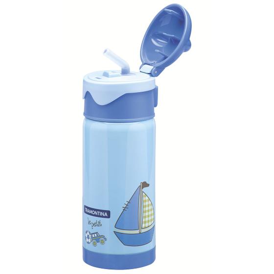 Imagem de Garrafa Térmica Infantil Azul 350ml Le Petit Tramontina 61649/030