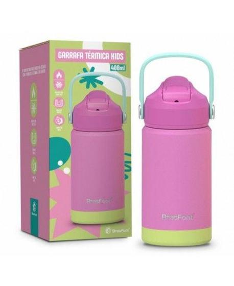 Imagem de Garrafa Térmica Infantil Kids Rosa 400ml - Brasfoot