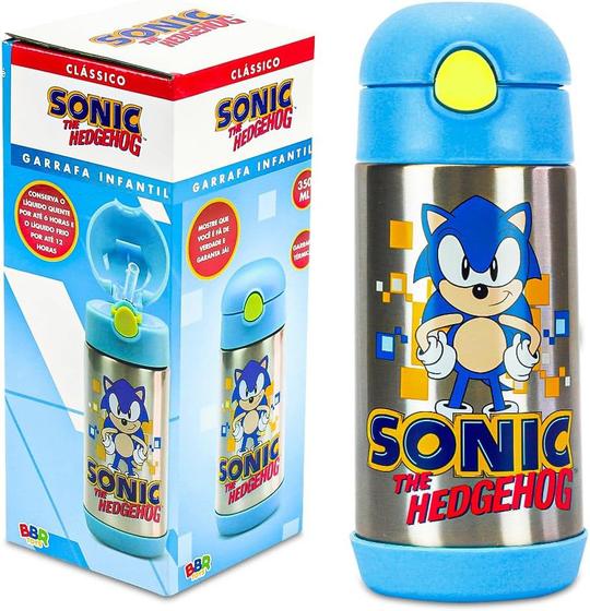 Imagem de Garrafa Térmica Infantil Sonic Azul 350 ML