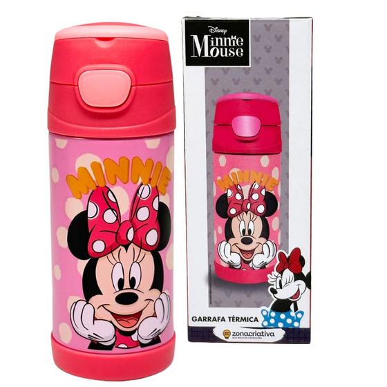 Imagem de Garrafa Térmica Infantil Top Handle 350ML Oficial MINNIE