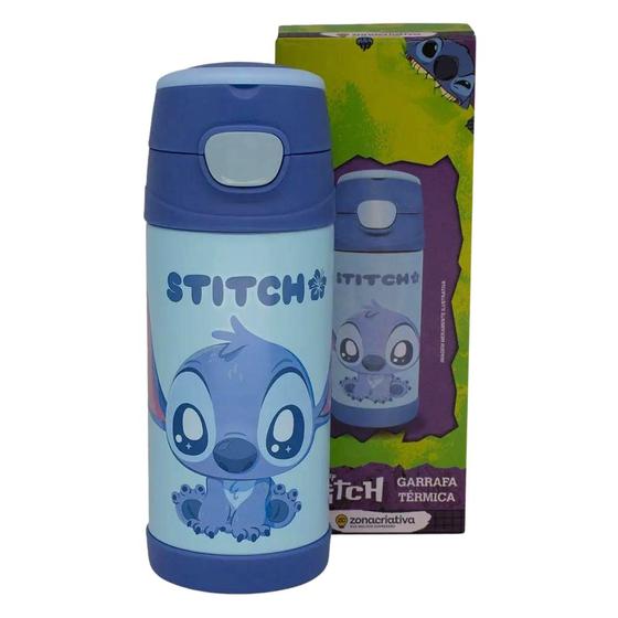 Imagem de Garrafa Térmica Infantil Top Handle 350ML Oficial STITCH