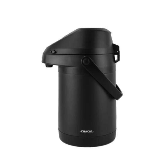 Garrafa Térmica Inox Chacal 2,5 Litros - PRETO Menor preço em Garrafa Térmica Inox Chacal 2,5 Litros - PRETO
