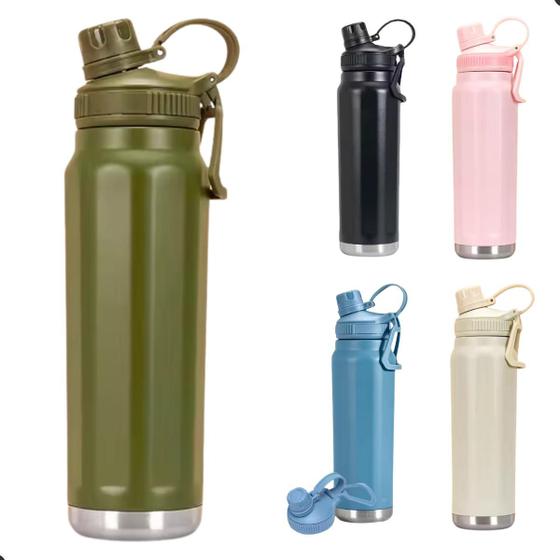 Garrafa Térmica Inox Esportiva 800ml Premium Água Gelada por até 12hs - SMA