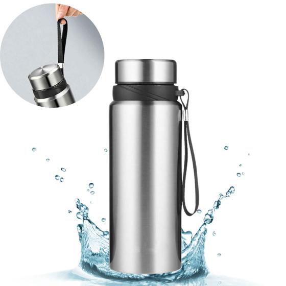 Imagem de Garrafa Termica Inox Vacuo Agua Gelada Cafe Cha Quente 750 Ml