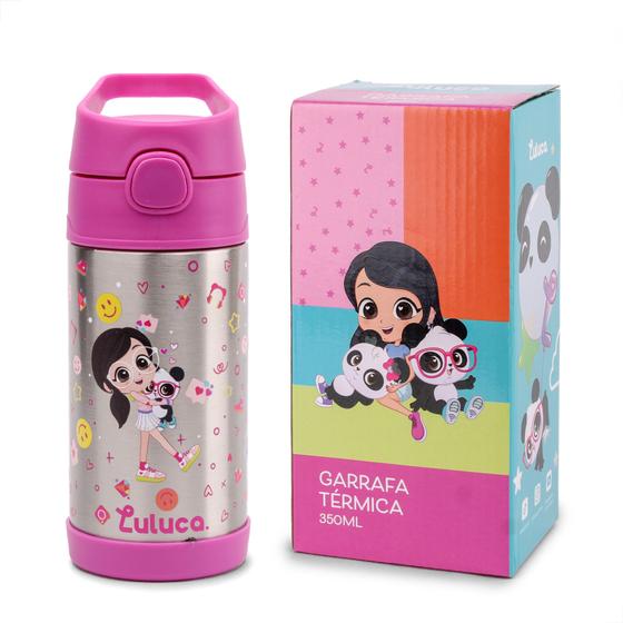 Imagem de Garrafa Térmica Luluca Infantil Oficial 350ml Aço Inox